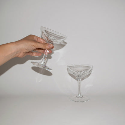 Petal Patterned Crystal Glasses