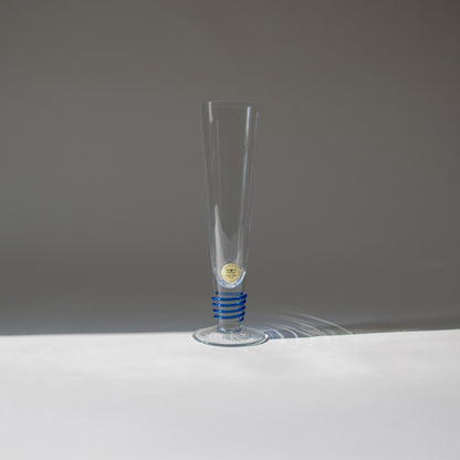Crystal Pilsner Glasses with Swirl Detail