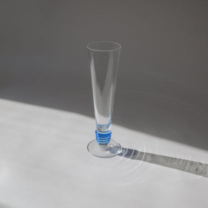 Crystal Pilsner Glasses with Swirl Detail