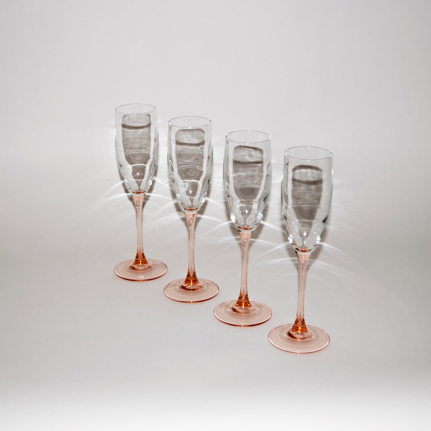 Luminarc Champagne Glasses with Colored Stem