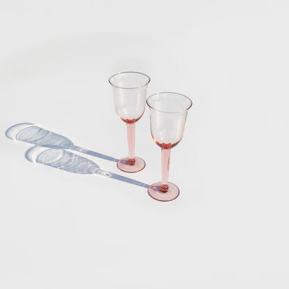 Pink Tulip Wine Glasses