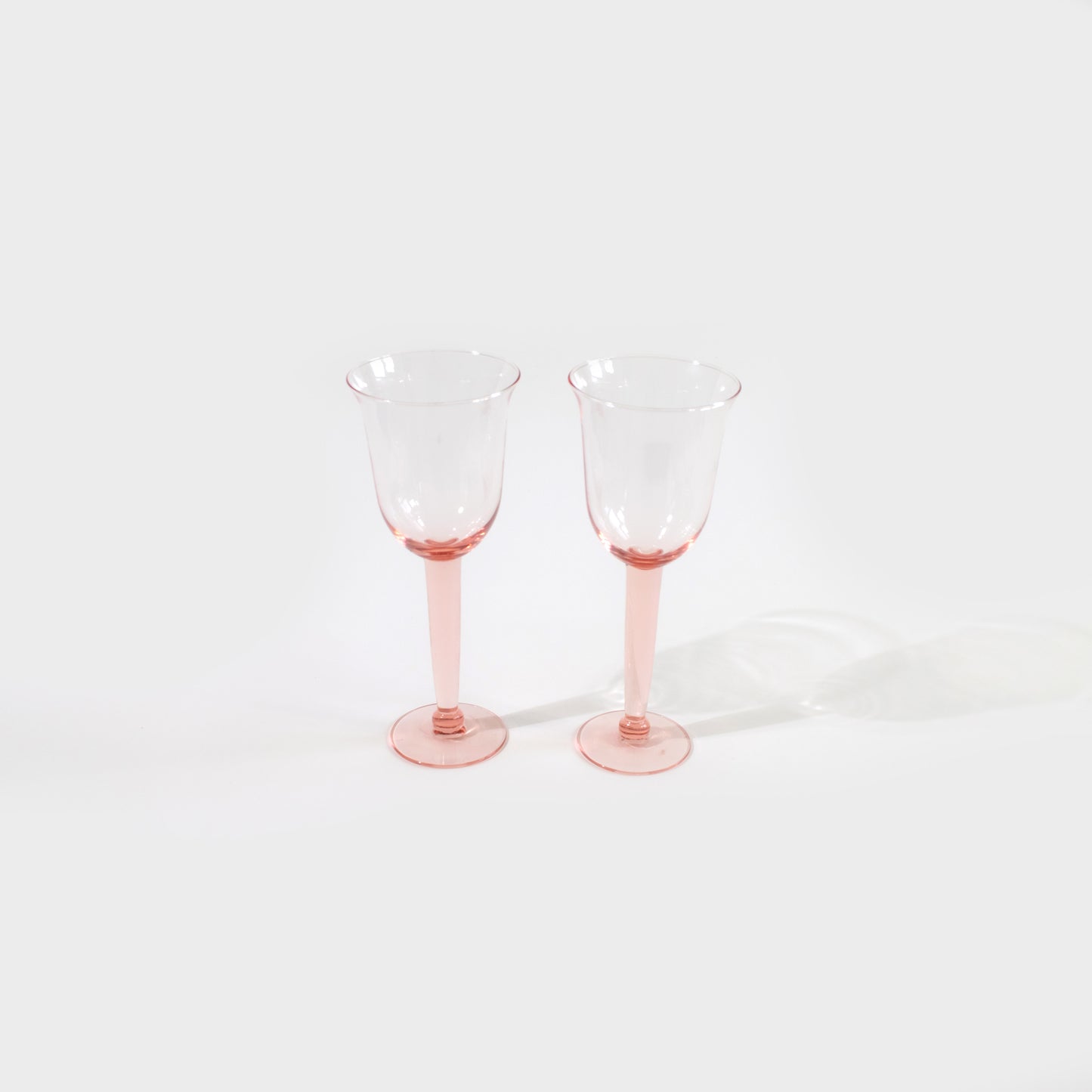 Pink Tulip Wine Glasses