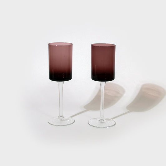 Purple Bowl Wine Glasses