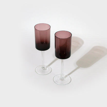 Purple Bowl Wine Glasses