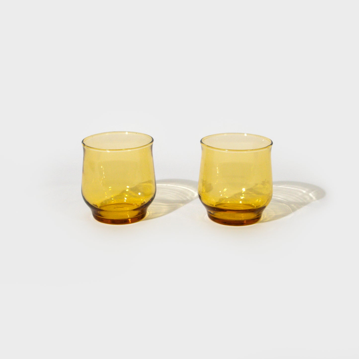 Vintage Amber Juice Glasses