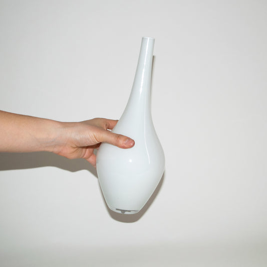 IKEA Salong White Glass Vase