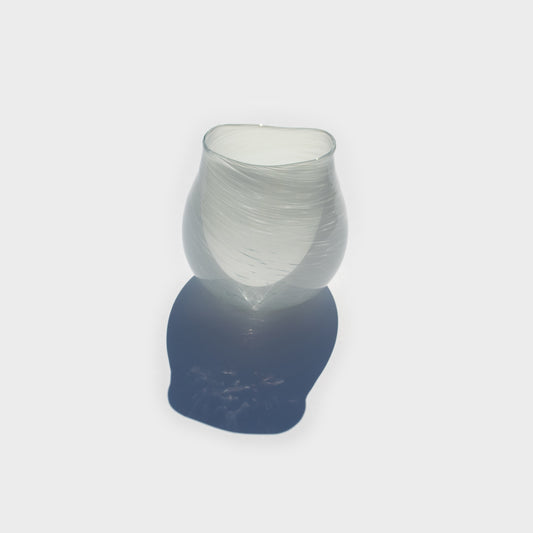 White Swirl Glass Vase