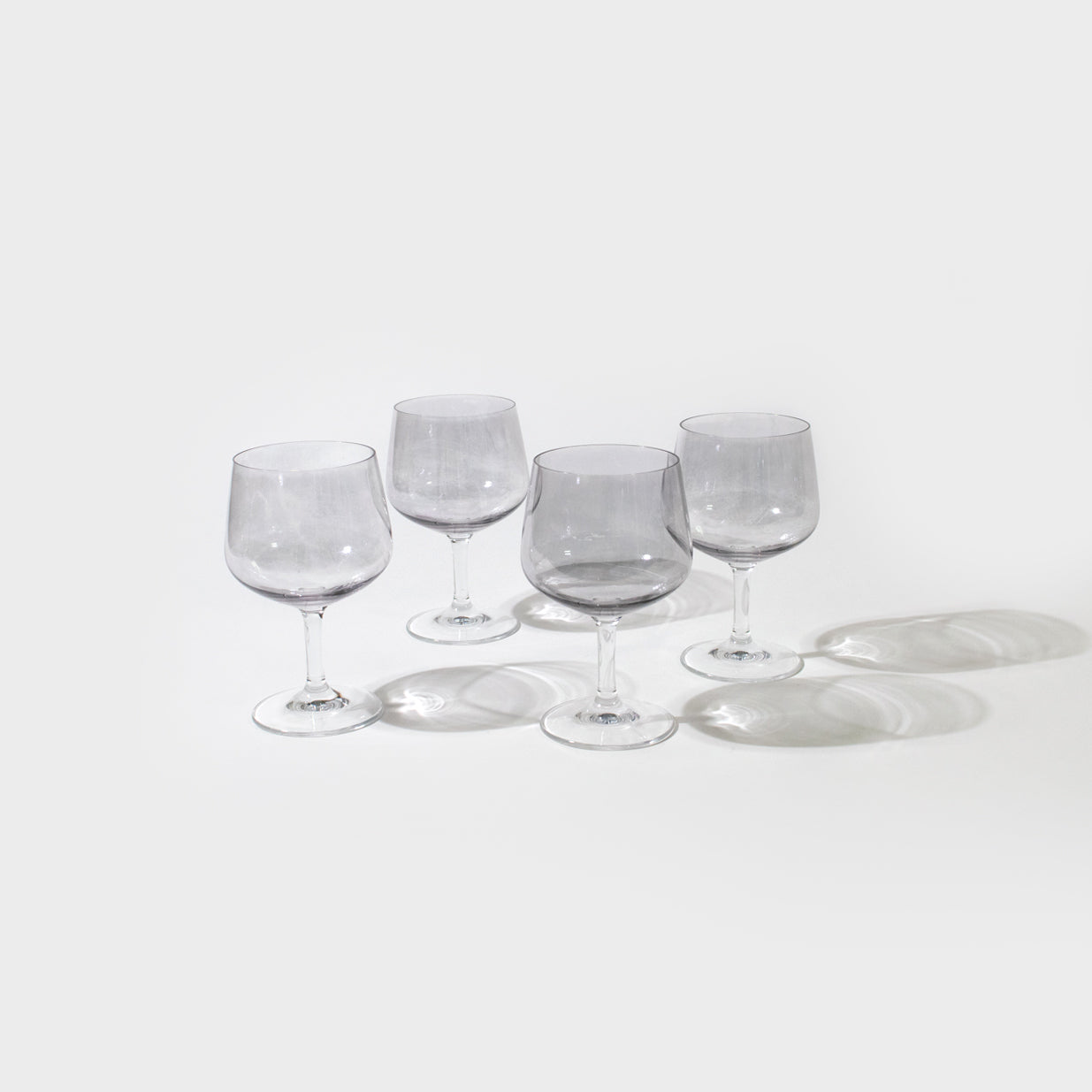 Smoke Grey Short Stem Wine Glasses