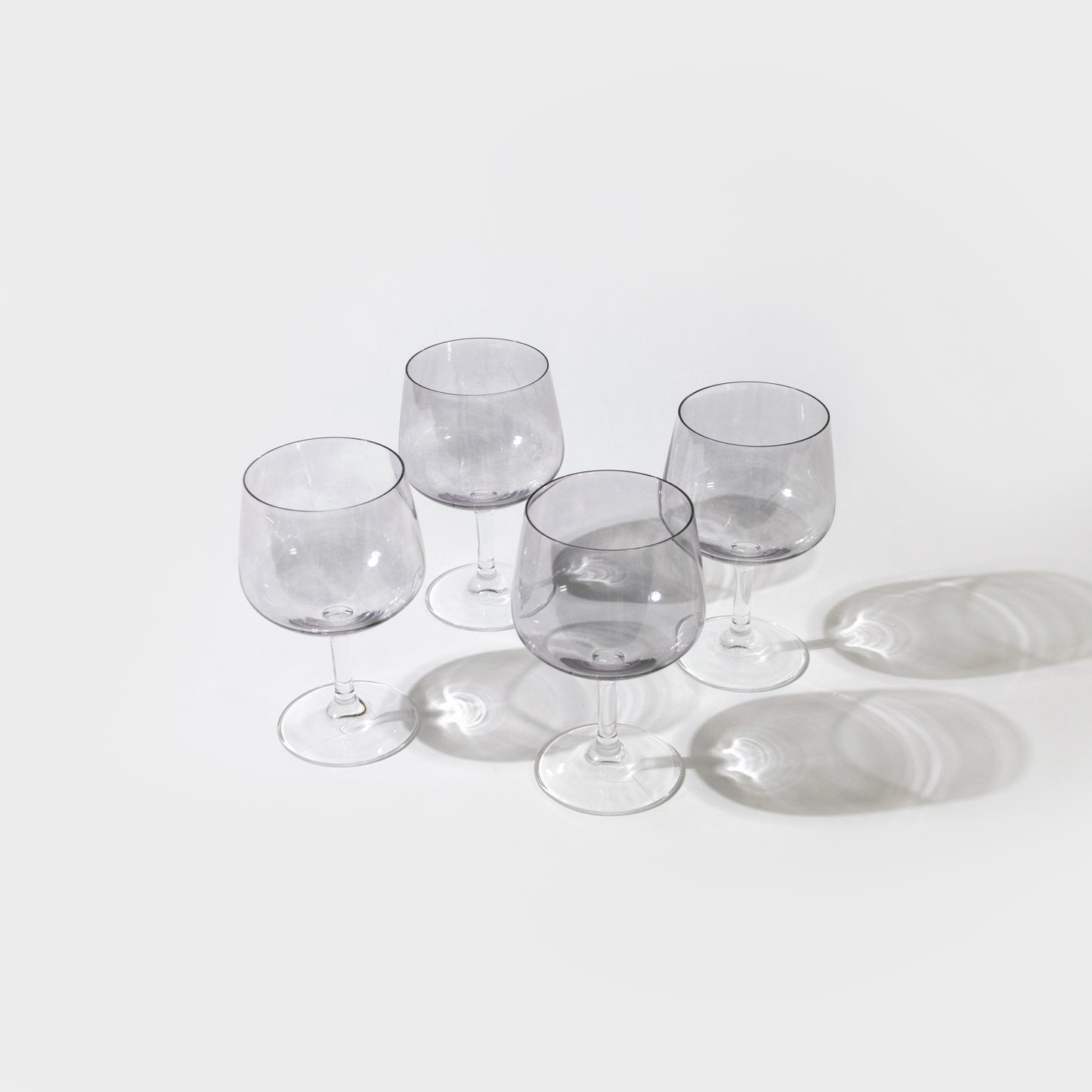 Smoke Grey Short Stem Wine Glasses